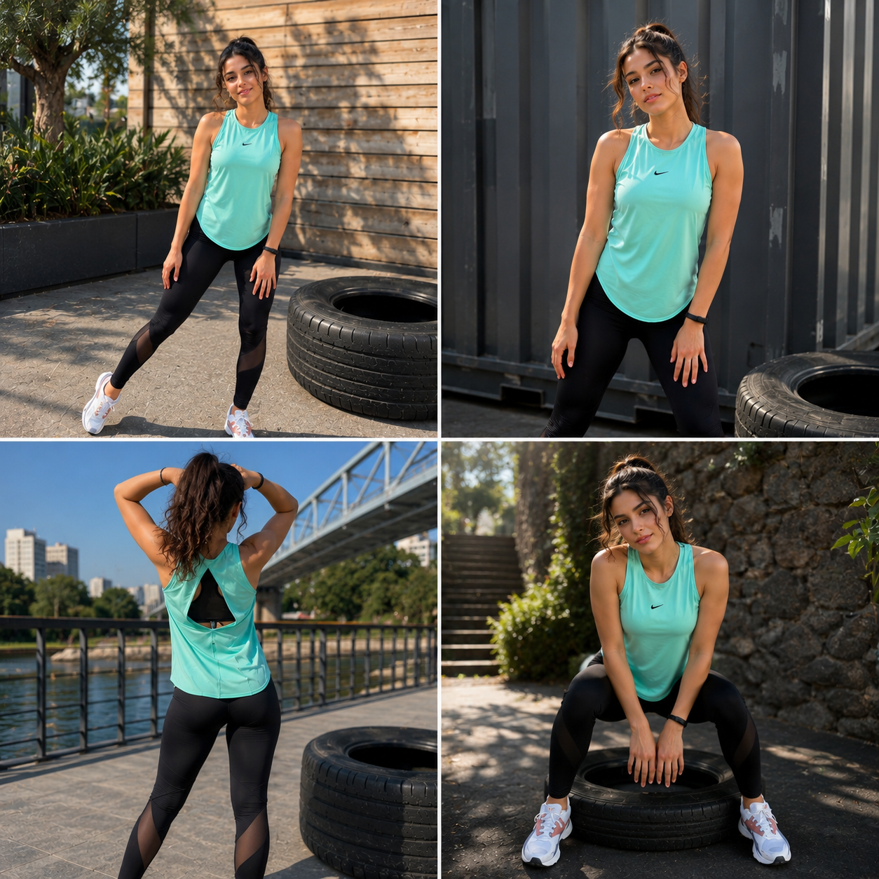 Aqua Back-Cut Nike t shirt