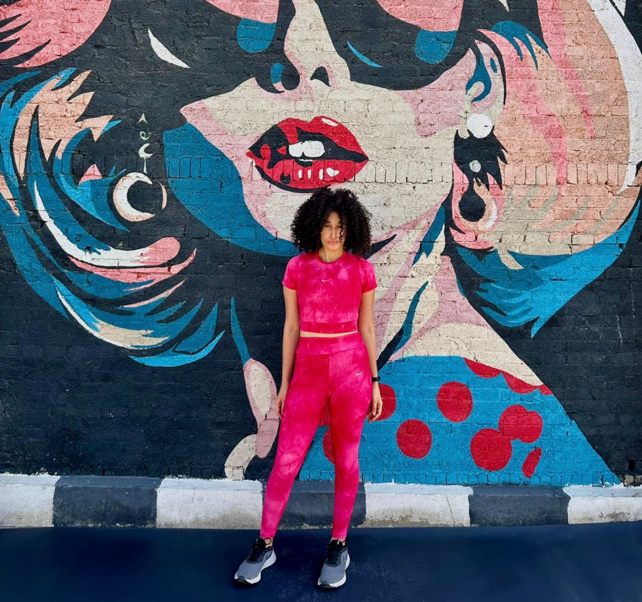 Nike Tie-Dye fuchsia Set