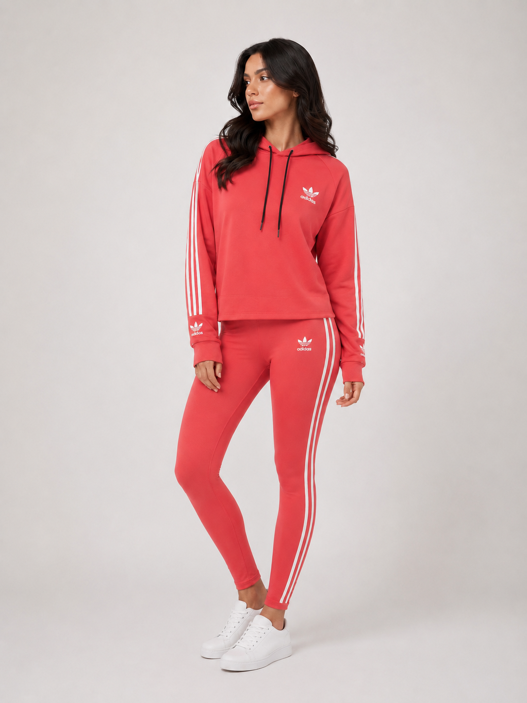 Adidas Red Hoodie Set